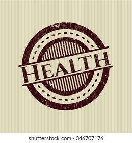 Health rubber grunge stamp