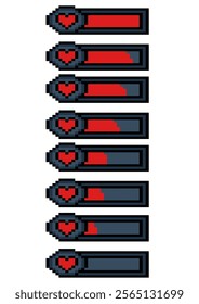 health scale for the game. pixel art
