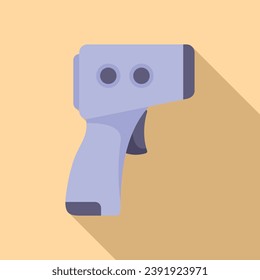 Vector plano del icono del escáner de mantenimiento. Comprobación del cuerpo de temperatura. Atención médica domiciliaria