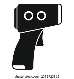 Health scanner icon simple vector. Temperature body check. Home medical care