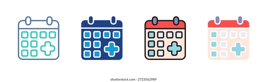 Conjunto de iconos de programa de mantenimiento colección de varios estilos