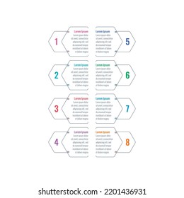 health and scientific information template. eight step informational template. annual report, web, business, magazine, internet infographic template