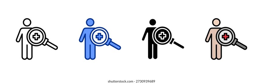 Health Screening icon set multiple style collection
