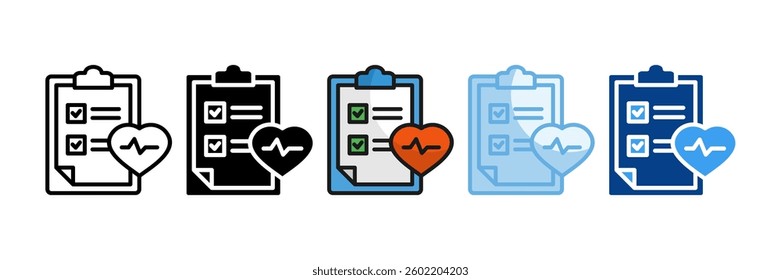 Health Screenings Icon Set Multiple Style Collection