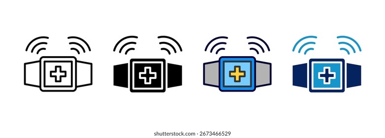 Conjunto de Vários Estilos de Ícones do Sensor de Integridade