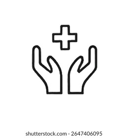 Health Services Line Icon 11: Emergency Call and Urgent Medical Assistance Outline