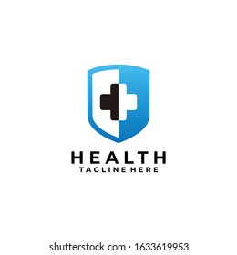 health shield logo icon vector isolated