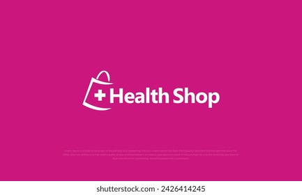 health shop logo, combination bag and cross medical sign