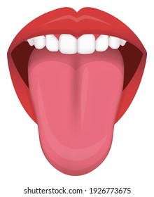 Tongue’s health sign vector illustration ( normal tongue )