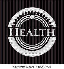 Health silvery shiny emblem