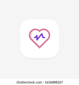 Health single icon color line art design