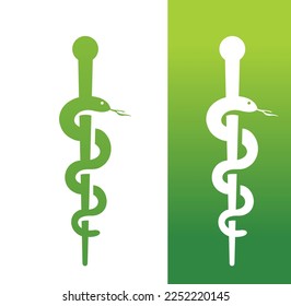 Health Snake Logo vector Icon Sign illustration in white background isolated