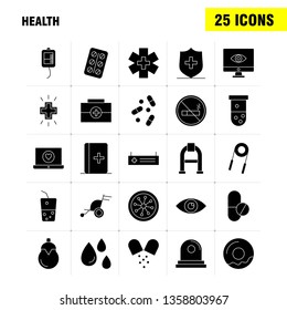 Health Solid Glyph Icon for Web, Print and Mobile UX/UI Kit. Such as: Medical, Tablet, Medicine, Hospital, Healthcare, Medical, Hospital, Patient, Pictogram Pack. - Vector