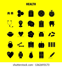 Health Solid Glyph Icon for Web, Print and Mobile UX/UI Kit. Such as: Medical, Heart Beat, Beat, Emergency, Pear, Medical, Hospital, Pictogram Pack. - Vector