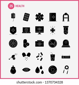 Health Solid Glyph Icon for Web, Print and Mobile UX/UI Kit. Such as: Medical, Tablet, Medicine, Hospital, Healthcare, Medical, Hospital, Patient, Pictogram Pack. - Vector
