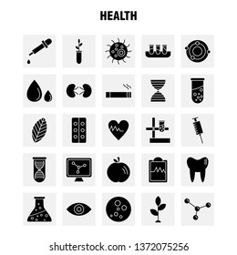 Health Solid Glyph Icon for Web, Print and Mobile UX/UI Kit. Such as: Biology, Lab, Plant, Science, Biology, Flask, Lab, Science, Pictogram Pack. - Vector