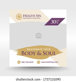 Health Spa Beauty Salon Social Media Post & Web Banner