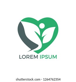 Health & spa vector logo design template.Healthcare & Medical symbol with heart shape.Heart care logo. 