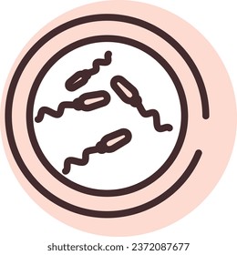 spermogramme de santé, illustration ou icône, image vectorielle sur fond blanc.