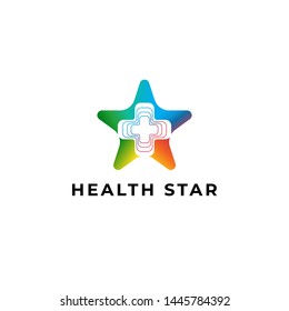 health star logo vector icon ilustration