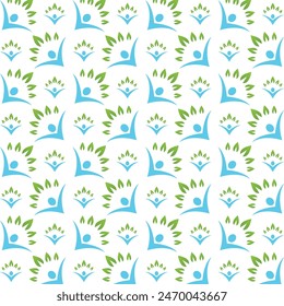 Health stellar trendy multicolor repeating pattern vector illustration design