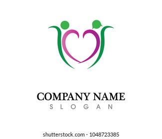 Health success people care logo and symbols template
