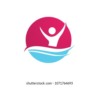 Health success people care logo and symbols template
