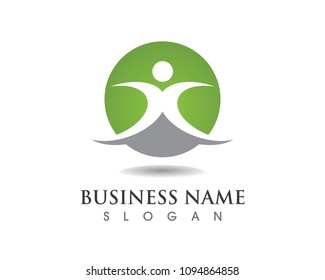 Health success people care logo and symbols template
