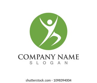 Health success people care logo and symbols template
