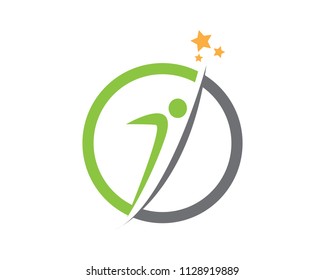 Health success people care logo and symbols template
