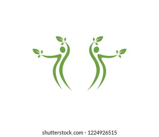 Health success people care logo and symbols template
