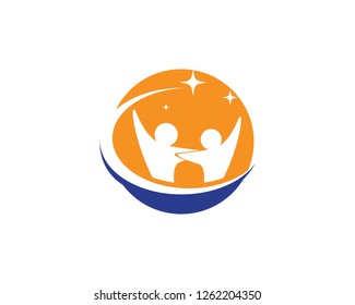 Health success people care logo and symbols template
