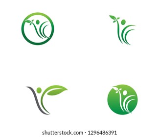 Health success people care logo and symbols template
