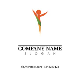 Health success people care logo and symbols template
