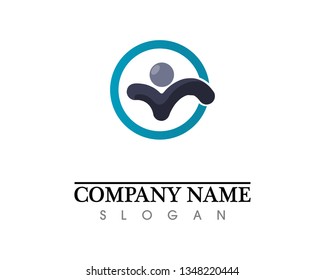 Health success people care logo and symbols template
