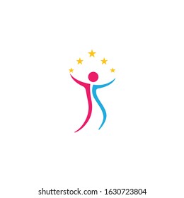 Health success people care logo and symbols template
