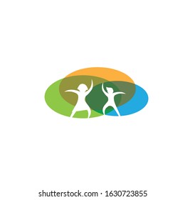 Health success people care logo and symbols template
