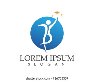 Health success people care logo and symbols template
