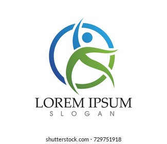 Health success people care logo and symbols template
