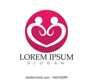 Health success people care logo and symbols template
