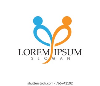 Health success people care logo and symbols template

