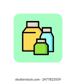Health supplement line icon. Drug, vitamin, lotion. Beauty product concept. Can be used for topics like medication, cosmetology, nutrition