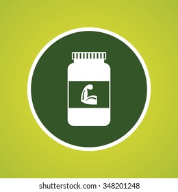 Health Supplements Bottle Icon