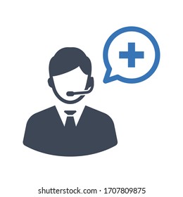Health support flat vector icon