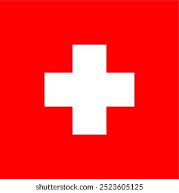 Health symbol, red white, switzerland