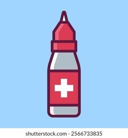 health syrup medicine bottle icon clipart cartoon