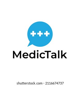 health talk or health chat vector logo design