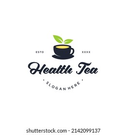 Ilustración vectorial del logotipo del té de mantenimiento