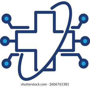 Health Tech Icon Element For Design