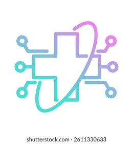 Health Tech Icon Element For Design